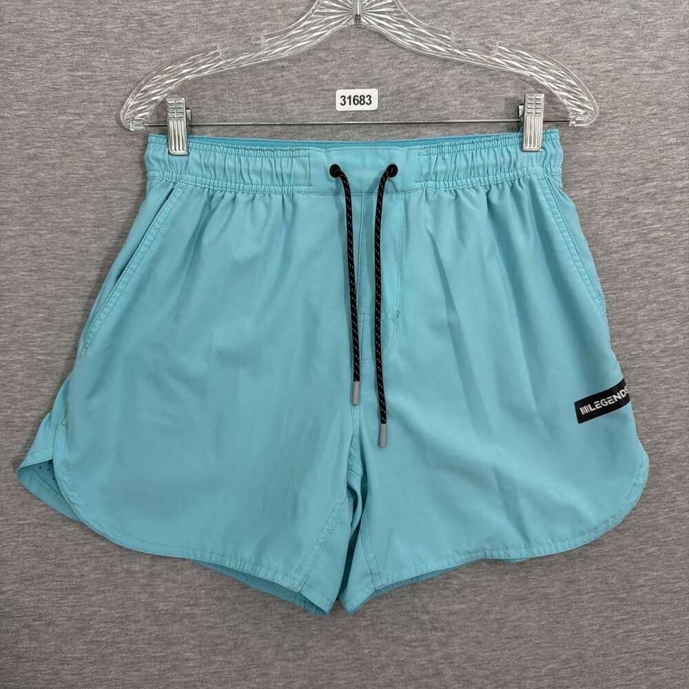 Legends Men's Medium Blue 5" Inseam Activewear Luka Drawstring Shorts